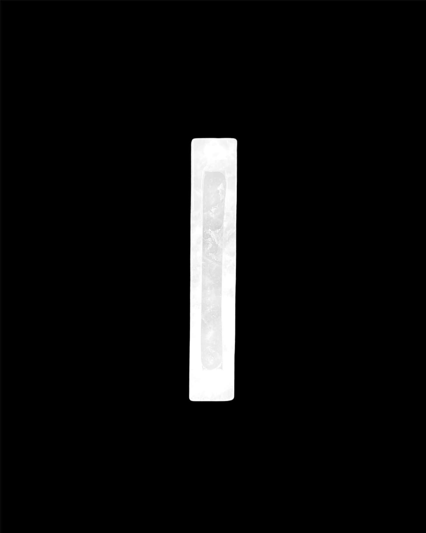 White Mezuzah Case- White Resin- Carved White Jade Stone- Large