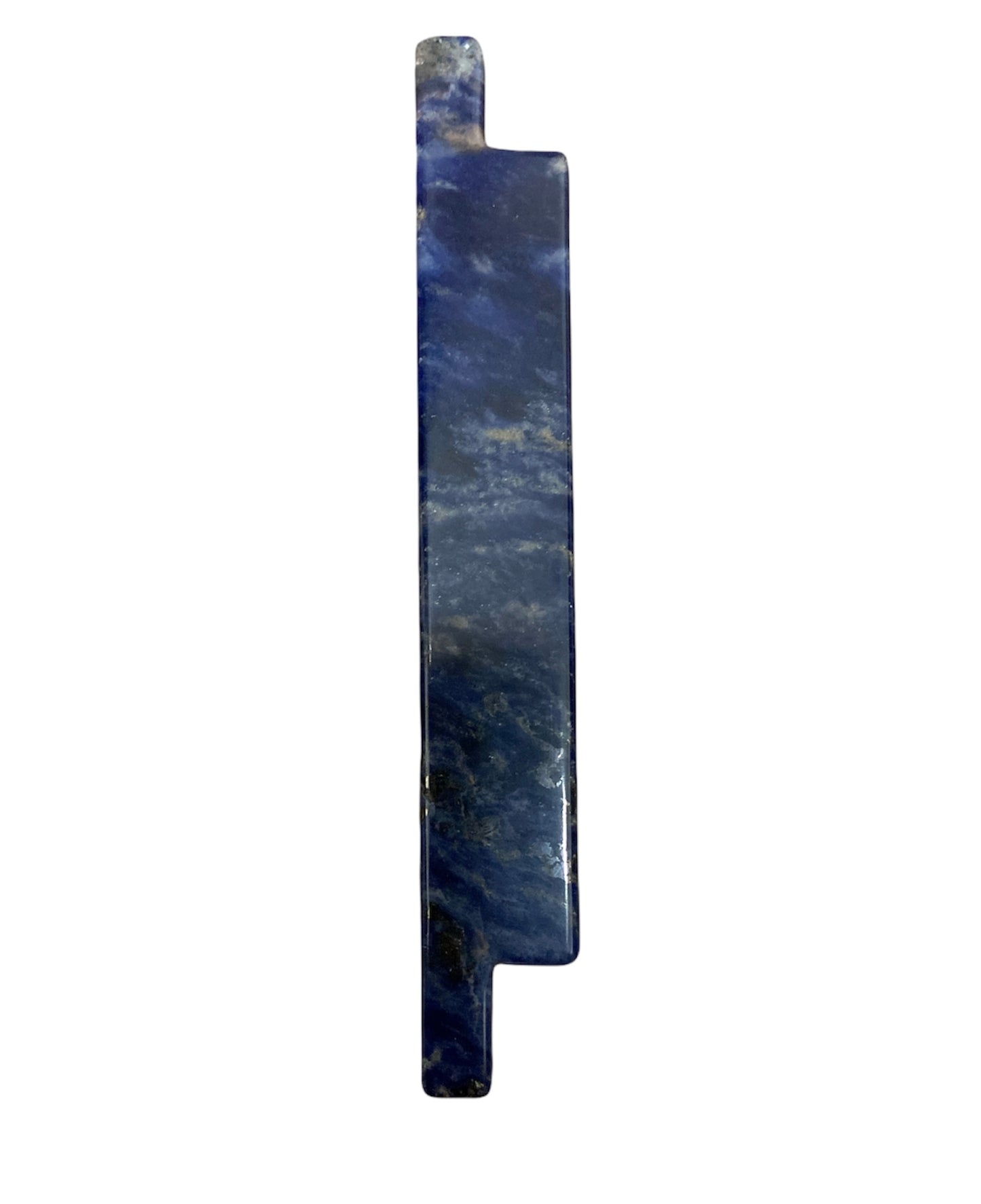 Blue and White Mezuzah Case-Silver- Sodalite